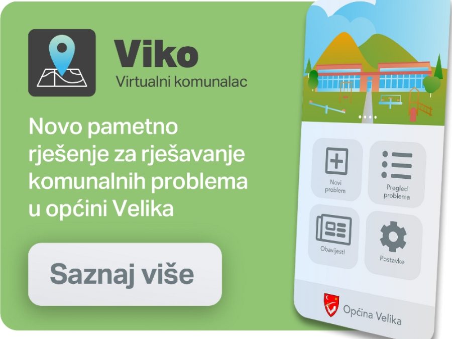 Općina Velika aplikacijom “Viko” – rješava komunalne probleme svojih stanovnika